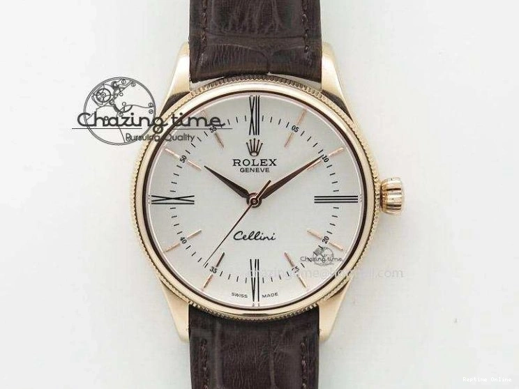 0125 SunProtective Day Date 40 RG JDF 904L Steel Brown Textured Stick Dial on President Bracelet VR3255 V3 (Gain Weight) 1359